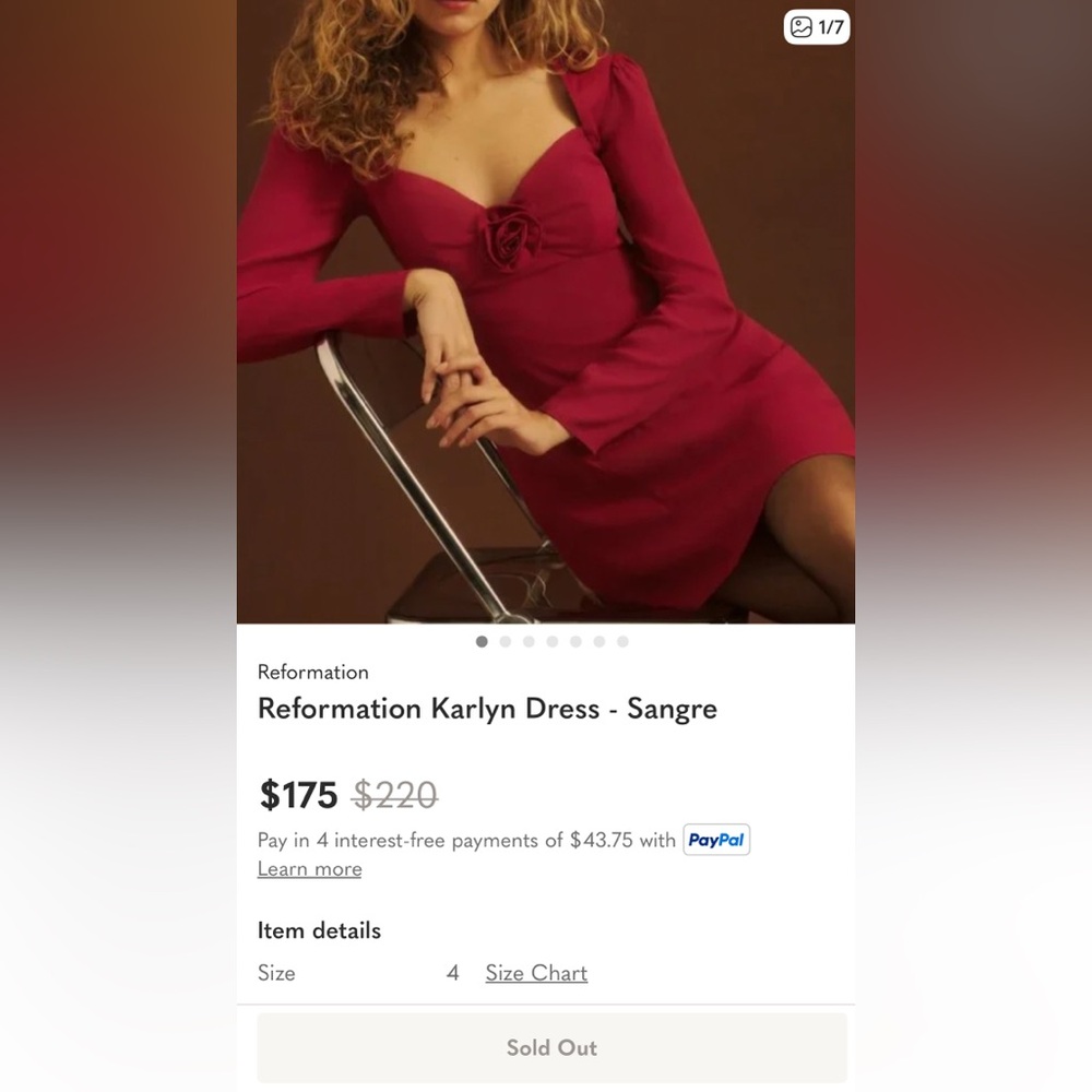 Reformation NWT Karlyn Black White Polka Dot Sweetheart Cut Out Rose Mini Dress - Picture 7 of 8